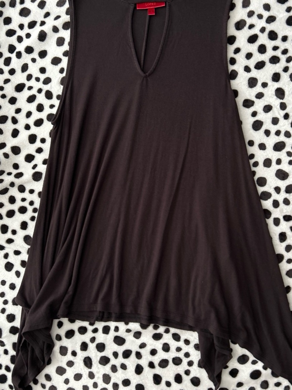 Jennifer Lopez Black Keyhole Swing Tank